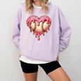 Melting Baseball Drip Heart Softball Player Lover Ice Cream Comfort Colors Sweatshirt Crimson Melting Baseball Drip Heart Softball Player Lover Ice Cream Comfort Colors Sweatshirt Crimson