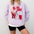Mike Trout Los Angeles A MLB Baseball Players MLBMTR304N Comfort Colors Sweatshirt Crimson Mike Trout Los Angeles A MLB Baseball Players MLBMTR304N Comfort Colors Sweatshirt Crimson
