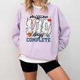 Mission 100 Days Complete Baseball 100th Day Of School Boys Comfort Colors Sweatshirt Crimson