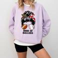 Mom Of Ballers Messy Bun Football Mom Baseball Mom Of Both Comfort Colors Sweatshirt Crimson Mom Of Ballers Messy Bun Football Mom Baseball Mom Of Both Comfort Colors Sweatshirt Crimson