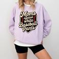 Moms Against Baseball Pants Baseball Mom Premium Tri-Blend Comfort Colors Sweatshirt Crimson