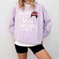 Moms Against White Baseball Pants For a Baseball Mom Comfort Colors Sweatshirt Crimson