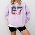 Number 67 USA Raglan Baseball Tee Comfort Colors Sweatshirt Crimson