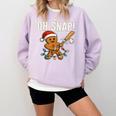 Oh Snap Gingerbreadman Christmas Baseball Humor Comfort Colors Sweatshirt Crimson Oh Snap Gingerbreadman Christmas Baseball Humor Comfort Colors Sweatshirt Crimson
