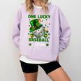One Lucky Baseball Mom St Patricks Day One Lucky Mom Women Comfort Colors Sweatshirt Crimson One Lucky Baseball Mom St Patricks Day One Lucky Mom Women Comfort Colors Sweatshirt Crimson