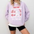 Part Time Warm Up Partner Pitching Baseball Full Time Dad Comfort Colors Sweatshirt Crimson Part Time Warm Up Partner Pitching Baseball Full Time Dad Comfort Colors Sweatshirt Crimson