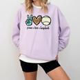 Peace Love Baseball Lover Motif For Women Pink Baseball Mom Comfort Colors Sweatshirt Crimson Peace Love Baseball Lover Motif For Women Pink Baseball Mom Comfort Colors Sweatshirt Crimson