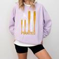 Pirates Baseball Fan Apparel For Sports Enthusiasts Comfort Colors Sweatshirt Crimson