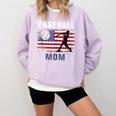 Proud Baseball MOM USA American Flag Family Game Day Comfort Colors Sweatshirt Crimson Proud Baseball MOM USA American Flag Family Game Day Comfort Colors Sweatshirt Crimson