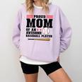 Proud Mom Of An Awesome Baseball Player Baseball Mom Comfort Colors Sweatshirt Crimson Proud Mom Of An Awesome Baseball Player Baseball Mom Comfort Colors Sweatshirt Crimson