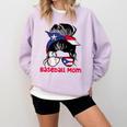 Puerto Rico Baseball Mom Messy Bun Boricua Comfort Colors Sweatshirt Crimson Puerto Rico Baseball Mom Messy Bun Boricua Comfort Colors Sweatshirt Crimson