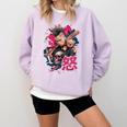 Punk Girl With Anger Kanji And Baseball Bat Comfort Colors Sweatshirt Crimson Punk Girl With Anger Kanji And Baseball Bat Comfort Colors Sweatshirt Crimson
