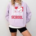 Retro 100 Days Of School Baseball Teacher Student 100 Days Comfort Colors Sweatshirt Crimson