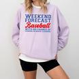 Retro Baseball Mom Mother's Day Weekend Forecast Baseball Comfort Colors Sweatshirt Crimson Retro Baseball Mom Mother's Day Weekend Forecast Baseball Comfort Colors Sweatshirt Crimson