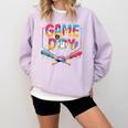 Retro Game Day Baseball Ice Cream Drip For Men Boy Kids Comfort Colors Sweatshirt Crimson Retro Game Day Baseball Ice Cream Drip For Men Boy Kids Comfort Colors Sweatshirt Crimson