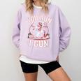 You Run I Gun Baseball Catcher Softball Player Comfort Colors Sweatshirt Crimson