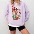 Santa Baseball Football Soccer Pajamas Ho Ho Christmas Xmas Comfort Colors Sweatshirt Crimson Santa Baseball Football Soccer Pajamas Ho Ho Christmas Xmas Comfort Colors Sweatshirt Crimson