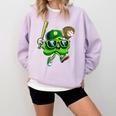 Shamrock Lucky Clover Baseball Patricks Day Family Matching Comfort Colors Sweatshirt Crimson Shamrock Lucky Clover Baseball Patricks Day Family Matching Comfort Colors Sweatshirt Crimson