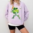 Shamrock Playing Baseball St Patricks Day Men Boys Kid Comfort Colors Sweatshirt Crimson