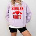 Singles Unite Valentines Day Humor For Singles Raglan Baseball Tee Comfort Colors Sweatshirt Crimson Singles Unite Valentines Day Humor For Singles Raglan Baseball Tee Comfort Colors Sweatshirt Crimson