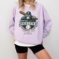 Sioux City Silverbacks Retro Minor League Baseball Comfort Colors Sweatshirt Crimson