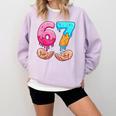 Six Seven 6-7 Baseball Ice Cream Drip 67 Meme Hands Comfort Colors Sweatshirt Crimson Six Seven 6-7 Baseball Ice Cream Drip 67 Meme Hands Comfort Colors Sweatshirt Crimson