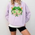 Six Seven 67 Meme Baseball Coquette Bow St Patrick's Day Comfort Colors Sweatshirt Crimson