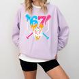 Six Seven Baseball Ice Cream Drip Cool 67 Gen Alpha Slang Comfort Colors Sweatshirt Crimson Six Seven Baseball Ice Cream Drip Cool 67 Gen Alpha Slang Comfort Colors Sweatshirt Crimson