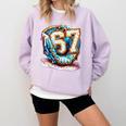 Six Seven Baseball Lifestyle 67 Meme Gen Alpha Slang Premium Tri-Blend Comfort Colors Sweatshirt Crimson