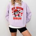Six Seven Bruh Baseball Cool Valentine’s Day Teens Boys Comfort Colors Sweatshirt Crimson Six Seven Bruh Baseball Cool Valentine’s Day Teens Boys Comfort Colors Sweatshirt Crimson