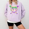 Six Seven Mardi Gras Baseball Sports Party Comfort Colors Sweatshirt Crimson Six Seven Mardi Gras Baseball Sports Party Comfort Colors Sweatshirt Crimson