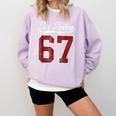Six Seven Meme Boys Girls Kids 67 Baseball Jersey Comfort Colors Sweatshirt Crimson