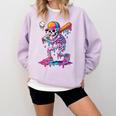 Skelton Playing Baseball Halloween Baseball Drip Boys Kids Comfort Colors Sweatshirt Crimson Skelton Playing Baseball Halloween Baseball Drip Boys Kids Comfort Colors Sweatshirt Crimson