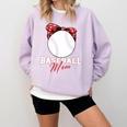 Softball Baseball Mom Floral Tee Mother's Day Premium Comfort Colors Sweatshirt Crimson