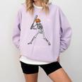 Spooky Season Skeleton Baseball Player Halloween Batter Comfort Colors Sweatshirt Crimson
