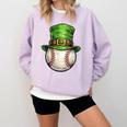 St Patricks Day Baseball Player Leprechaun Hat Men Boys Kids Comfort Colors Sweatshirt Crimson St Patricks Day Baseball Player Leprechaun Hat Men Boys Kids Comfort Colors Sweatshirt Crimson