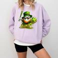 St Patrick’s Day Baseball Shamrock Player Comfort Colors Sweatshirt Crimson St Patrick’s Day Baseball Shamrock Player Comfort Colors Sweatshirt Crimson