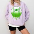 St Patricks Day Shamrock Baseball Irish Boys Kids Men Comfort Colors Sweatshirt Crimson