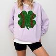 St Patricks Day Shamrock Baseball Saint Paddy's Comfort Colors Sweatshirt Crimson