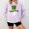 St Patricks Day Shamrock Baseball Saint Paddy's Kids Boys Comfort Colors Sweatshirt Crimson