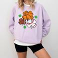 St Patricks Day Shamrock Basketball Baseball Men Boys Kids Comfort Colors Sweatshirt Crimson