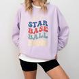 All Star Baseball Mom Comfort Colors Sweatshirt Crimson