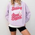 Stealing Hearts Like I Steal Bases Cute Baseball Boys Comfort Colors Sweatshirt Crimson Stealing Hearts Like I Steal Bases Cute Baseball Boys Comfort Colors Sweatshirt Crimson