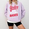 Stealing Hearts Like I Steal Bases Cute Baseball Valentine Comfort Colors Sweatshirt Crimson Stealing Hearts Like I Steal Bases Cute Baseball Valentine Comfort Colors Sweatshirt Crimson