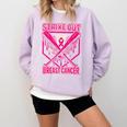 Strike Out Breast Cancer Baseball Ice Cream Drip Comfort Colors Sweatshirt Crimson Strike Out Breast Cancer Baseball Ice Cream Drip Comfort Colors Sweatshirt Crimson