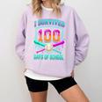 I Survived 100 Days Of School Baseball Drip Comfort Colors Sweatshirt Crimson I Survived 100 Days Of School Baseball Drip Comfort Colors Sweatshirt Crimson
