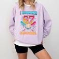 I Survived 67 Days Of School Baseball Drip Six Seven Meme Comfort Colors Sweatshirt Crimson