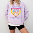 I Survived 67 Days Of School Baseball Trend For Boys Girls Comfort Colors Sweatshirt Crimson