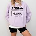T-Ball Baseball Mom Teeball Mom Mother's Day 2024 Comfort Colors Sweatshirt Crimson