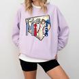 T-Ball Mimi Baseball Mom Game Day Comfort Colors Sweatshirt Crimson